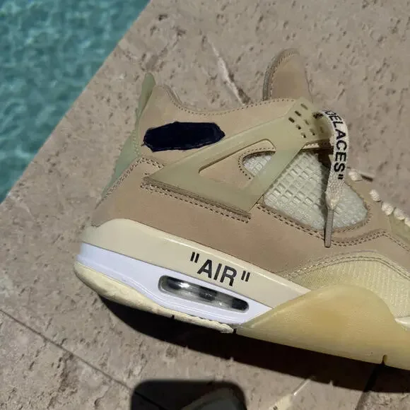FLAWED Nike Air Jordan 4 Retro Off-White Sail Sneakers